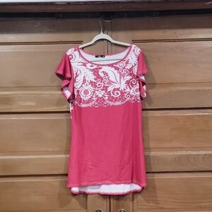 Lily Pink and White Floral Mini Dress